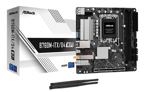 Placa Mãe ASRock B760M-ITX/D4 WiFi, Chipset B760, Intel LGA 1700